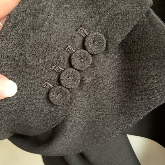 VINCE CAMUTO Black Open Front Drape Blazer Size 12 - Picture 5 of 6